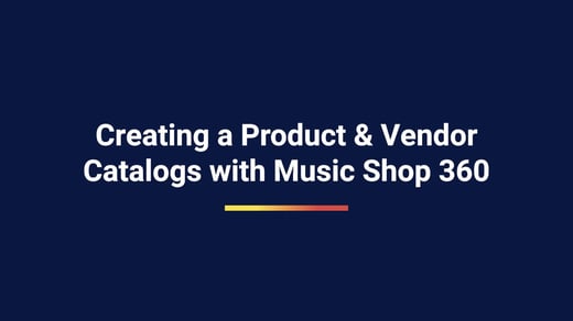 How To Create a Product and Vendor Catalog With Music Shop 360