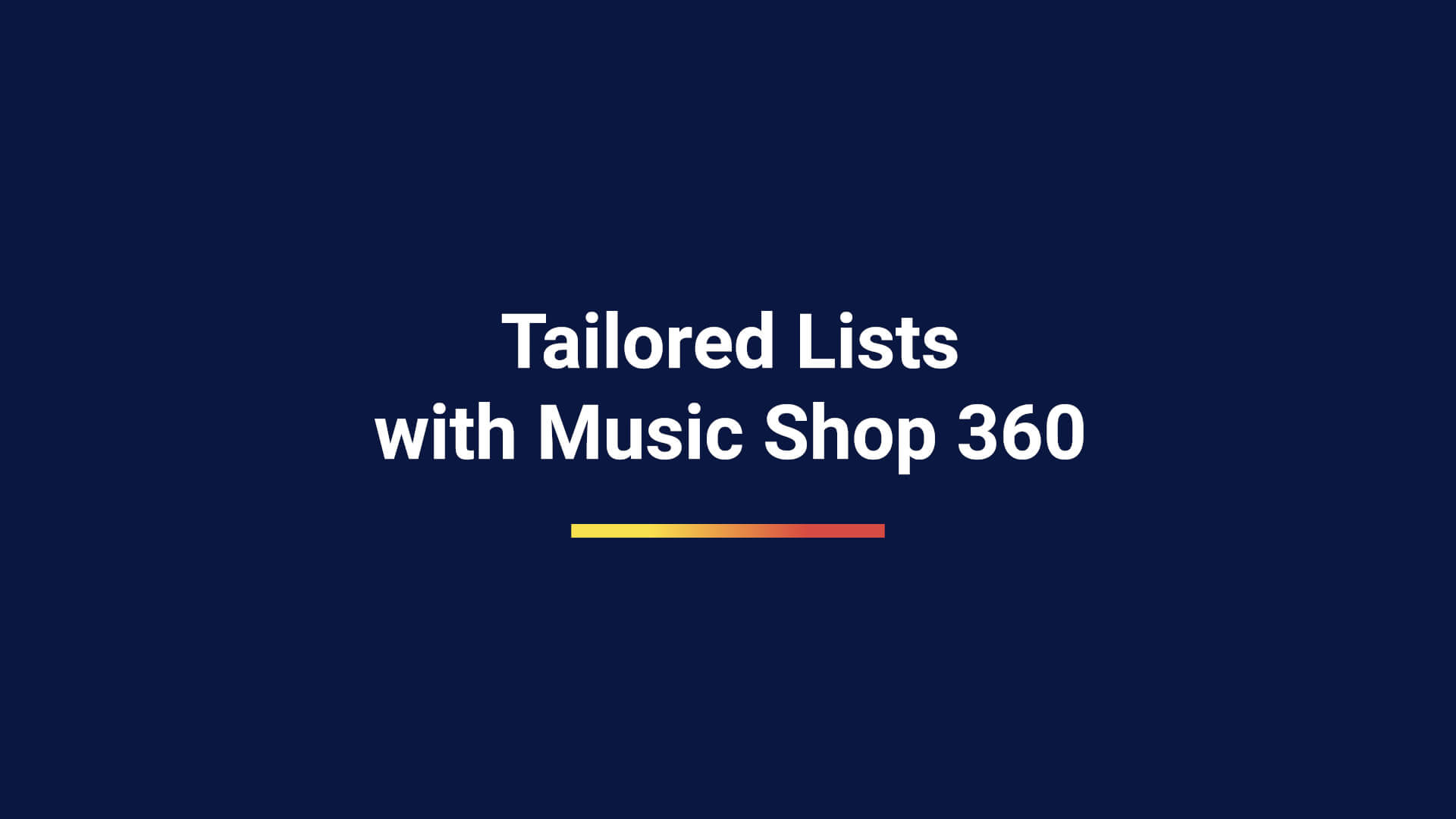 Tailored Lists