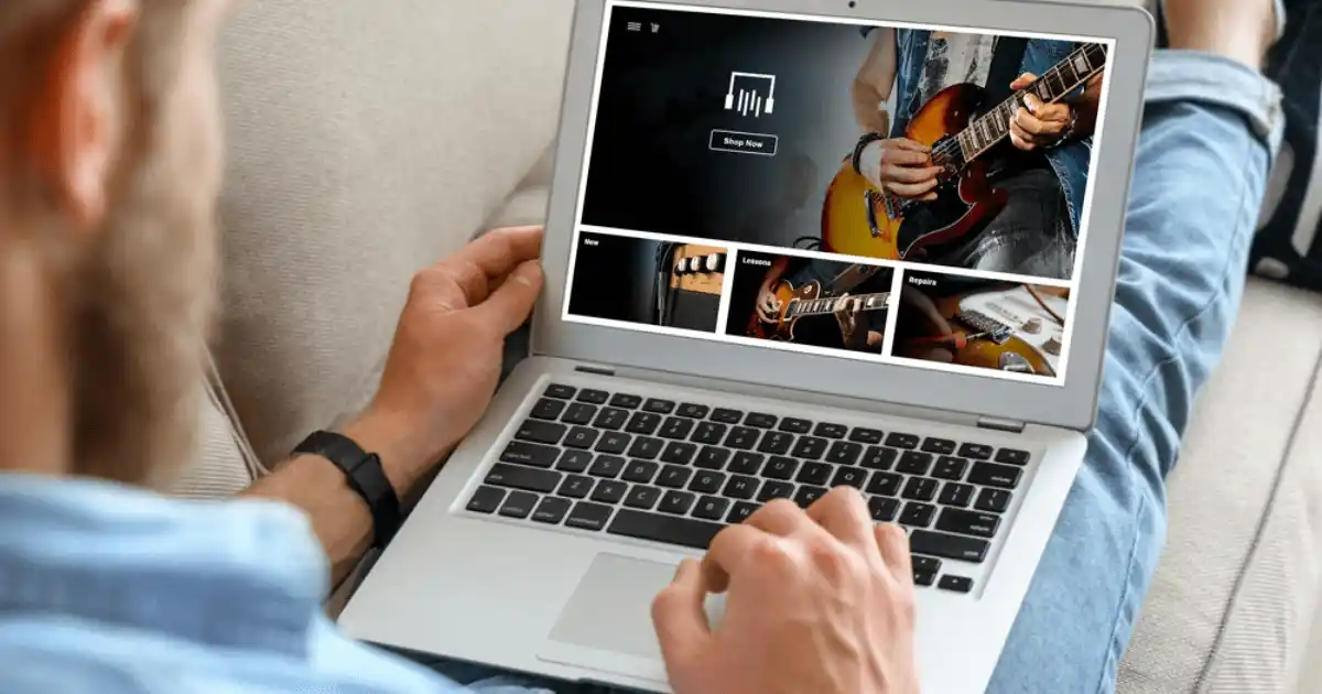 music shop website design