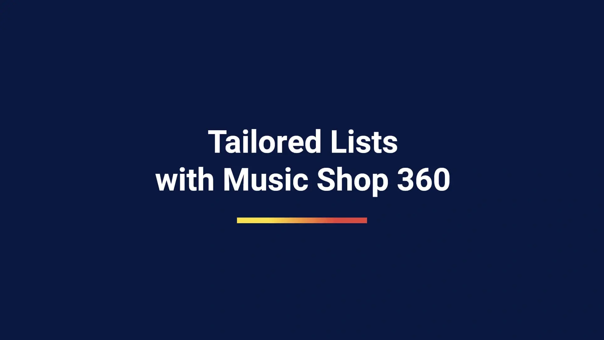 Tailored Lists