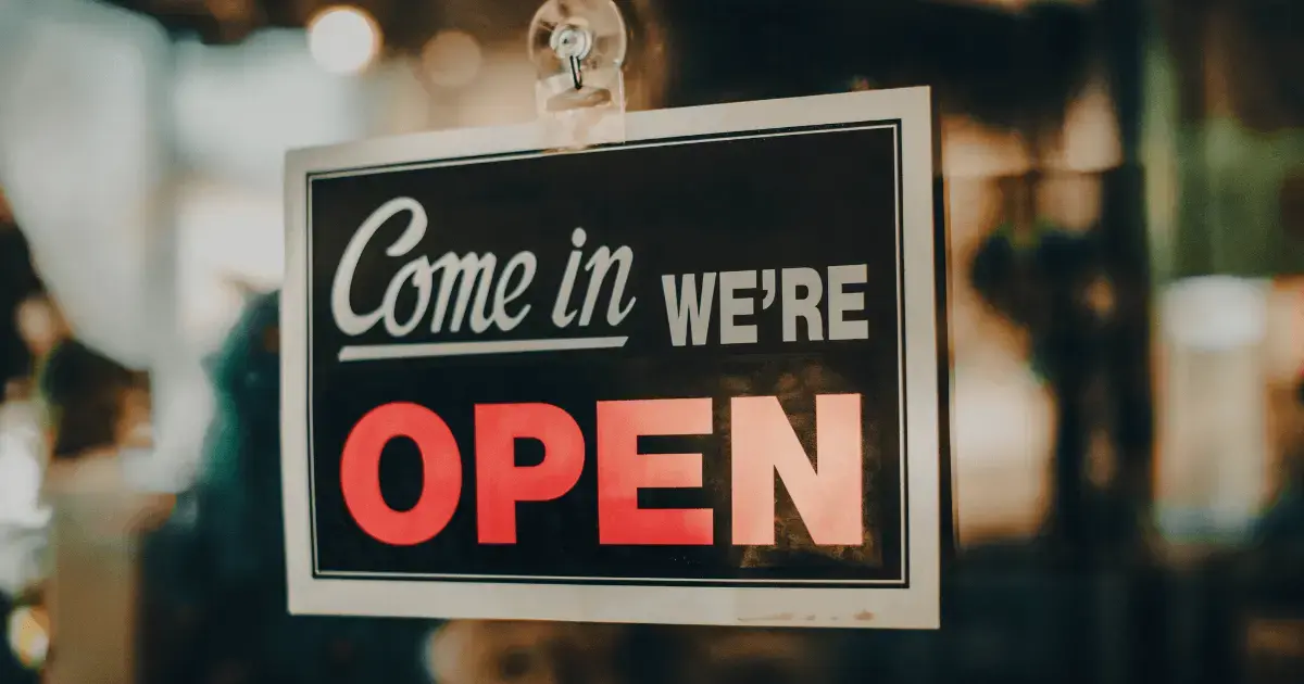 a sign outside store 
